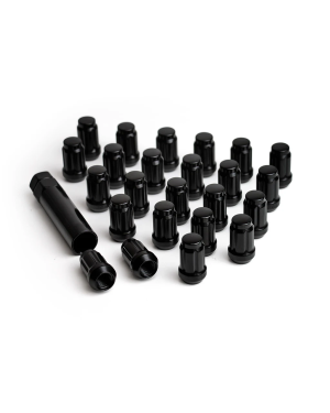 Zestaw nakrętek kół ICON ALLOYS Black - 1/2'' / 24 szt. z kluczem