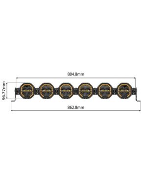 Zestaw 6 Lamp 4'' Z Wiązkami i Mocowaniem, Światło Białe, Biały + Żółty DRL