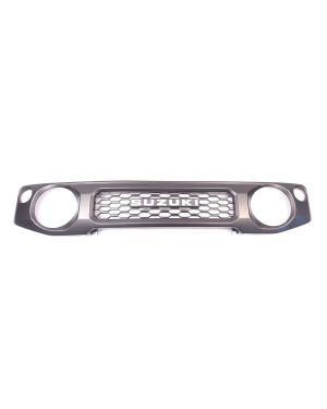 Grill szary ze srebrnym emblematem Suzuki Jimny